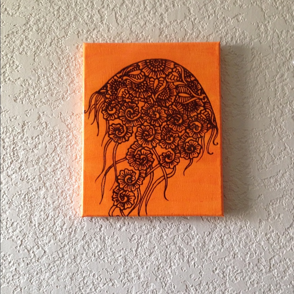 Jellyfish acrylic Painting